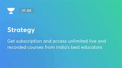 Strategy Iit Jee Unacademy