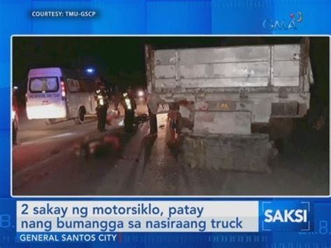 Saksi Sakay Ng Motorsiklo Patay Nang Bumangga Sa Nasiraang Truck