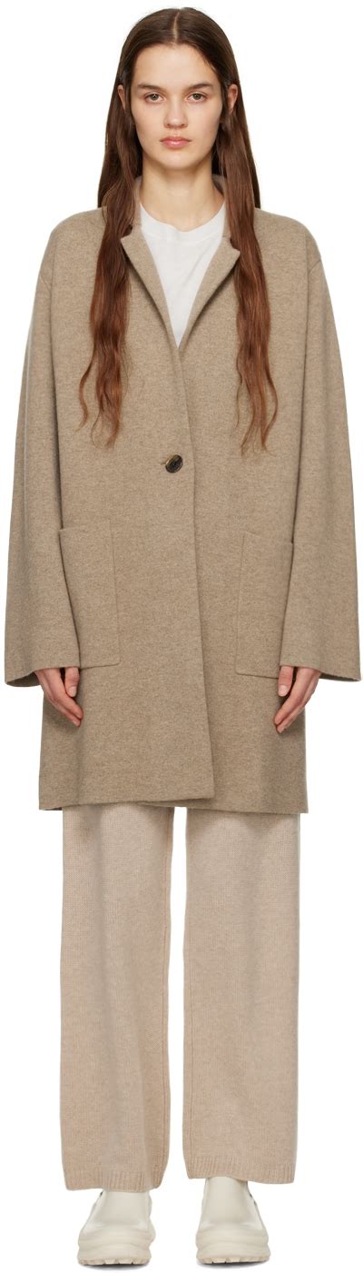 LISA YANG Beige The Anni Coat Mo Mole Editorialist