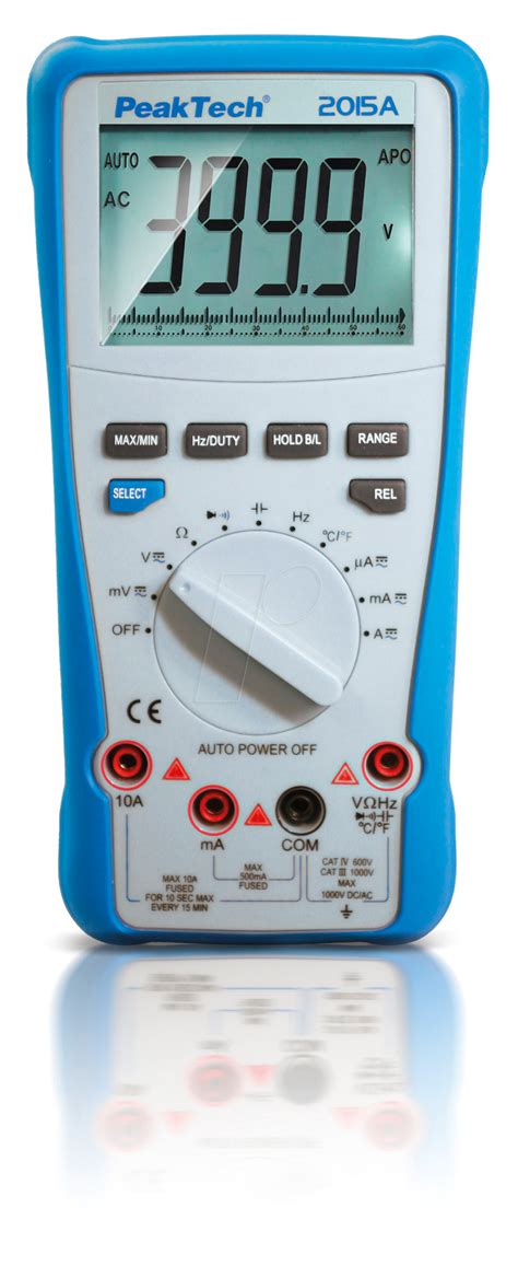 Peaktech 2015 A Multimeter Digital 4000 Counts Trms