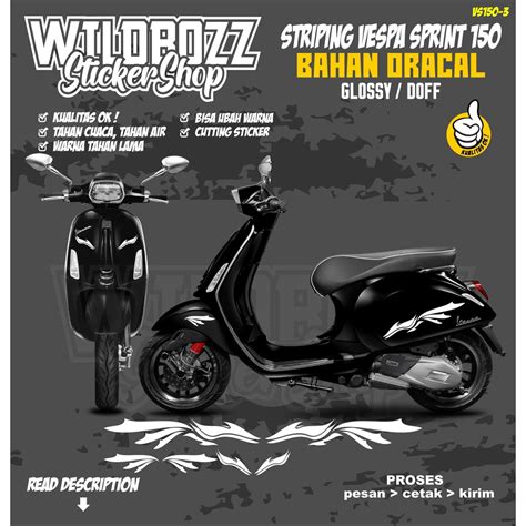 Jual Striping Vespa Sprint 150 Keren Vs150 3 Wildbozz Sticker