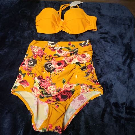 COCOSHIP Swim Cocoship Zennia Yellow Bikini Swimsuit Poshmark