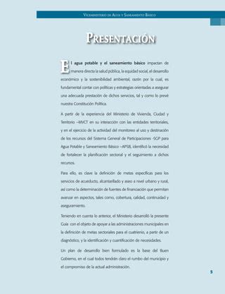 Formulaci N De Metas En Agua Potable Y Saneamiento B Sico Pdf