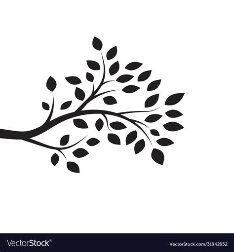 Tree Branch Design Royalty Free Vector Image Vectorstock
