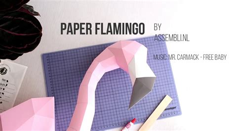 How To Make Our Paper Flamingo Assembli Papercraft Diy Youtube