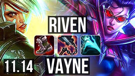 Riven Vs Vayne Top Defeat Rank 2 Riven 7 Solo Kills 2 0m