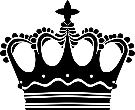 black and white silhouette crown object 23631040 Vector Art at Vecteezy