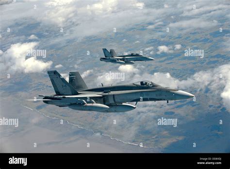 Canadian Air Force Cf 18 Hornet Fighter Aircraft From 409 Squadron Fly