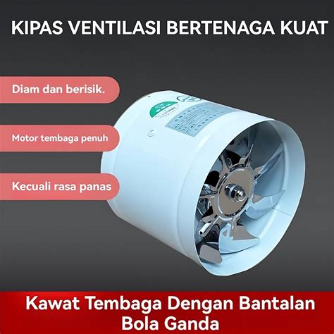 Jual Inch Inch Metal Inline Duct Fan Booster Exhaust Blower Air