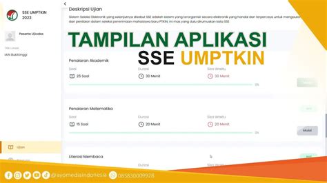 Tutorial Penggunakan Dan Tampilan Aplikasi SSE UMPTKIN YouTube