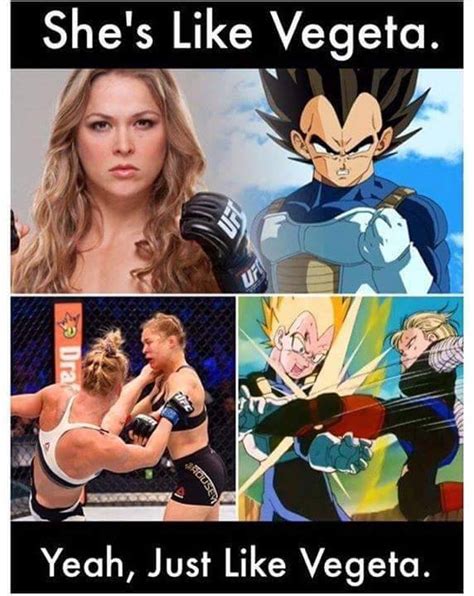 Ronda Rousey Is Like Vegeta Mma Photo