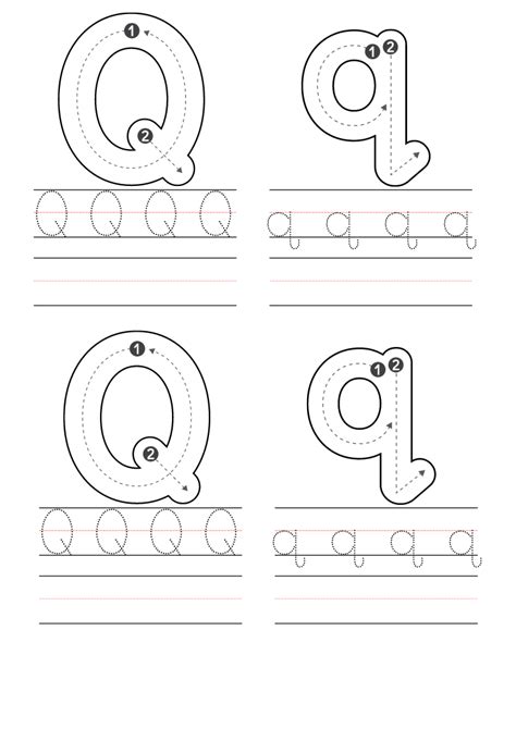 Letter Q Tracing And Coloring Worksheets For Preschool Dot To Dot