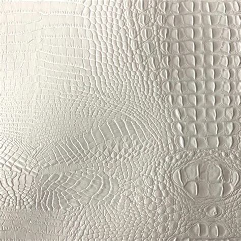 White Emu Ostrich Faux Leather Vinyl By The Yard From Mitchell Etsy