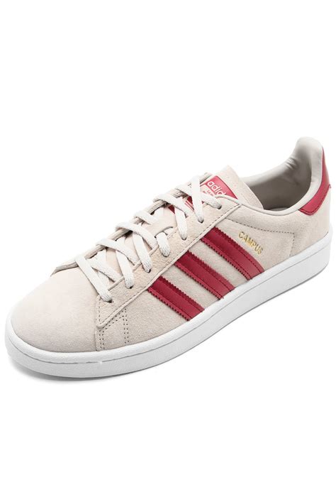 T Nis Couro Adidas Originals Campus Nude Compre Agora Dafiti Brasil