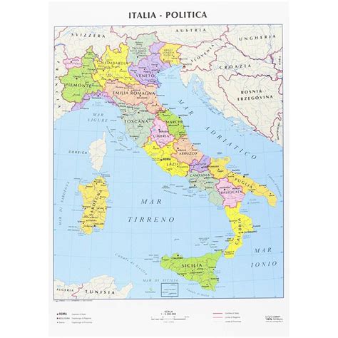 Carta Geografica A3 Italia Cartine Geografiche Anabasi