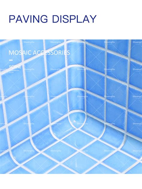 Shuangou Swimming Pool Accessory Ceramic Tile Trim Corner Edge Bathroom