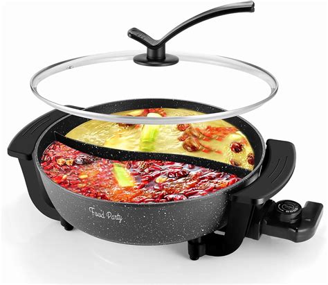Hot Pot Elektrisch Hotpot Topf L Elektrischer Kochtopf V W Doppelseitig Elektrische Wok