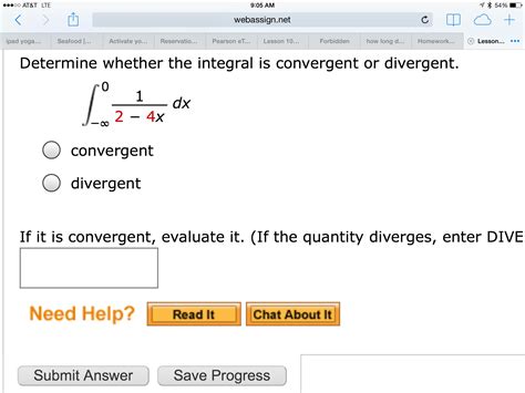 Solved Determine Whether The Integral Is Convergent Or Di Chegg