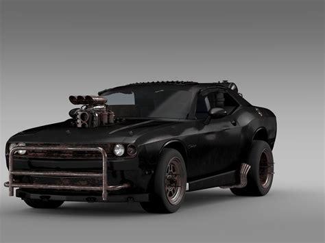 Mad Max Fight Interceptor Dodge Challenger 2015 3D Model MAX OBJ 3DS