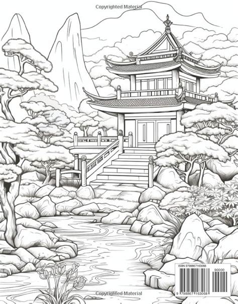 Japanese Zen Gardens Coloring Pages For Adults Coloring Book For Adults