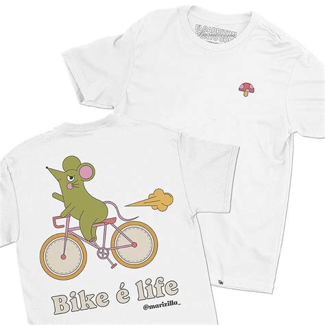 Bike é Life FRENTE e COSTAS Camiseta Basicona Unissex El Cabriton