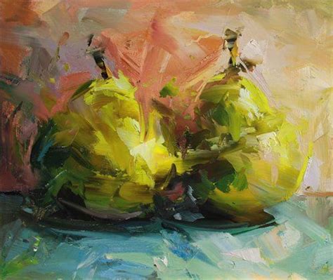 Pears By Paul Wright Love The Wildness Of His Brushstrokes Fruit