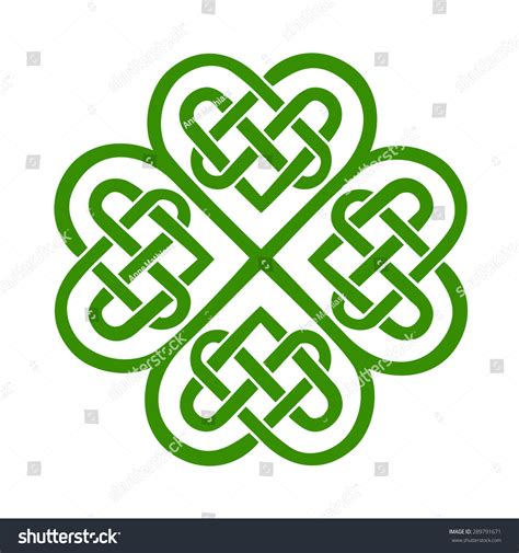 Celtic Heart Shamrock Lucky Charms Irish Stock Vector Royalty Free