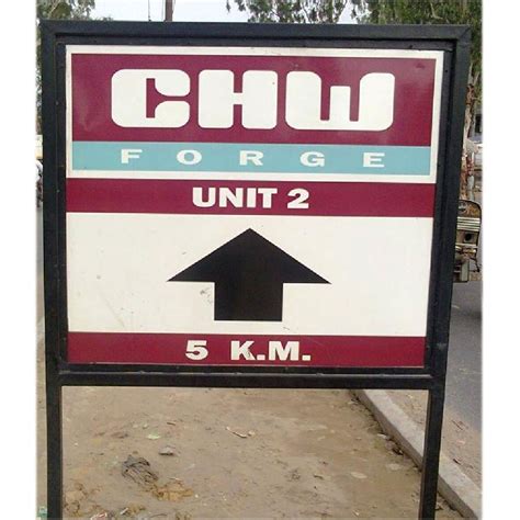 Flex Mild Steel Direction Sign Board Board Thickness 25mm Shape