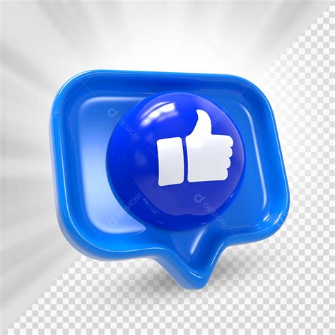 Emoji 3d Like Azul Elemento 3d Para Composição Psd Download Designi