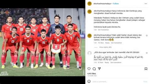 Media Malaysia Sindir Timnas Indonesia U 22 Yang Hadapi Tim Pelapis