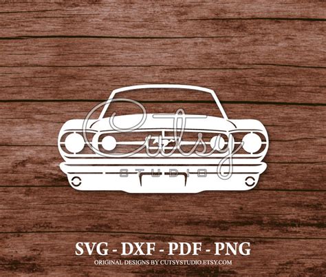 SVG Ford Mustang Classic Grill Silhouette Cut Files Designs Etsy