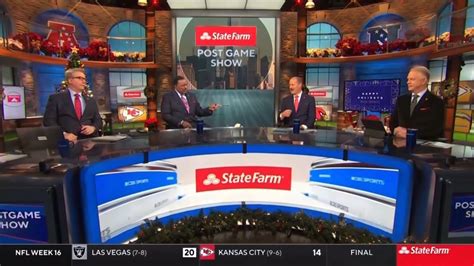 NFL On CBS StateFarm Post Game Show Christmas 2023 Week 16 Partial