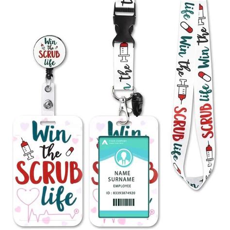 Porte Badge Tour De Cou Porte Badge Infirmiere Avec Swivel Lobster