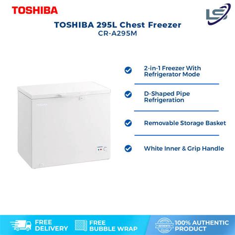 Toshiba L Chest Freezer Cr A M Led Light Key Lock Grip