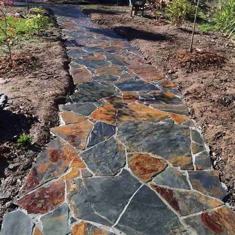 Crazy Paving Flagstone Pavers Up To Off Stone And Slate