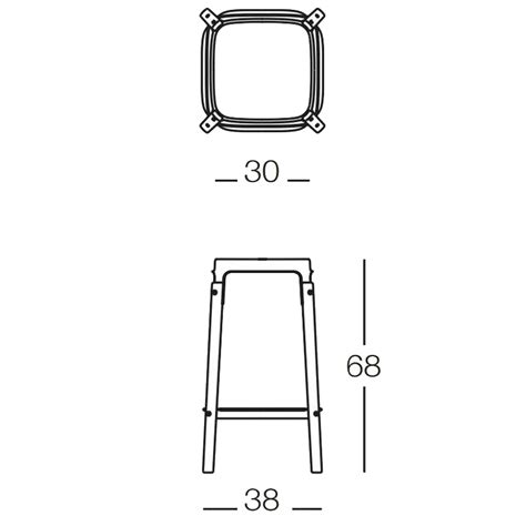 Magis Sgabello Steelwood Faggio Bianco LONGHO Design Concept Store