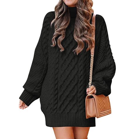 Levmjia Womens Dress Long Sleeves Autumn And Winter Women Casaul Solid