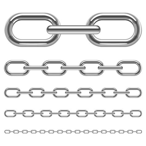 Metallic Chain Vector Design Illustration Isolated On White Background