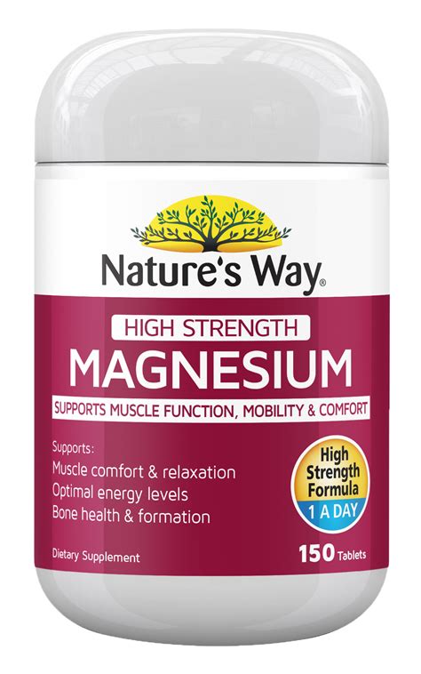 High Strength Magnesium For Muscle Support Nature S Way