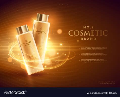 Premium Cosmetic Brand Advertising Concept Design Vector Image