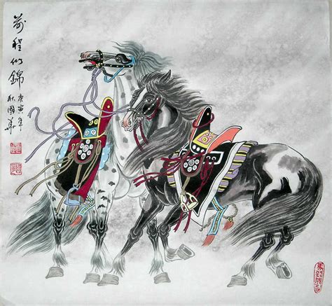 Chinese Painting: Horse - Chinese Painting CNAG250742 - Artisoo.com