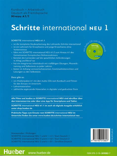 Hueber Schritte International Neu 1 Kursbuch Arbeitsbuch A11 Mit Cd