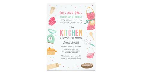 Stock The Kitchen Bridal Shower Invitation Cooking