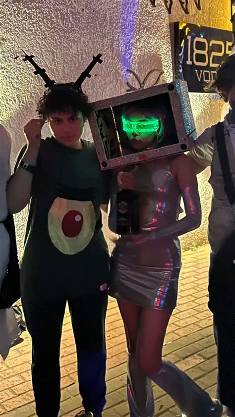 Karen And Plankton Couple Cosplay Costume En 2024 Disfraz De Bob