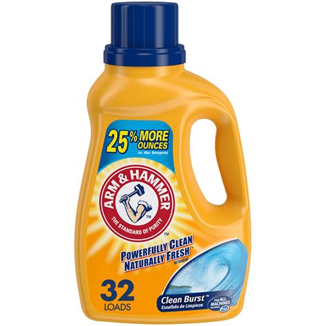 Arm And Hammer Clean Burst 32 Loads Liquid Laundry Detergent 50 Fl Oz