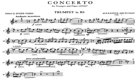 Trumpet Concertos Alexander Arutunians Trumpet Concerto In A Major