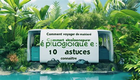 Comment voyager de manière plus écologique 10 astuces pour être un