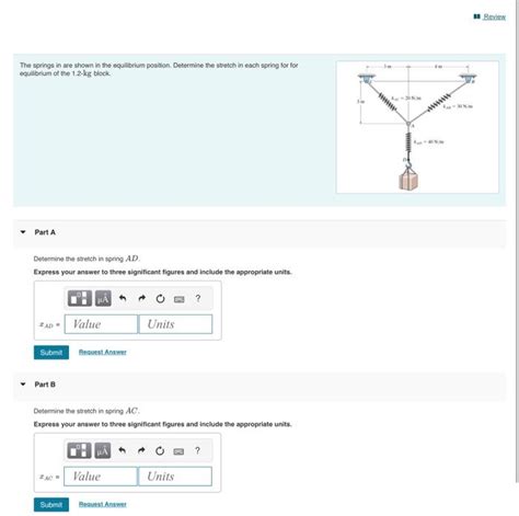 Solved The springs in are shown in the equilibrium position. | Chegg.com