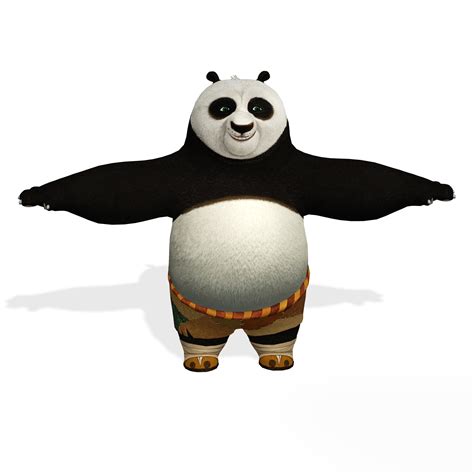 Archivo OBJ Gratis PO Kung Fu Panda 3D MODELO PO Kung Fu Panda OSO PET