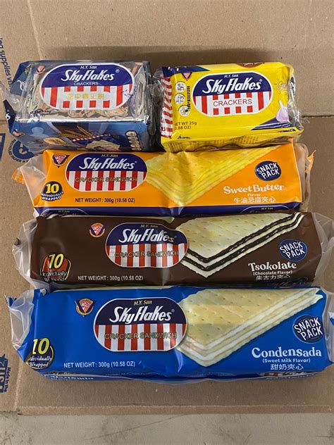 M Y San Skyflakes Cracker Sandwich Assorted Flavors Five Etsy